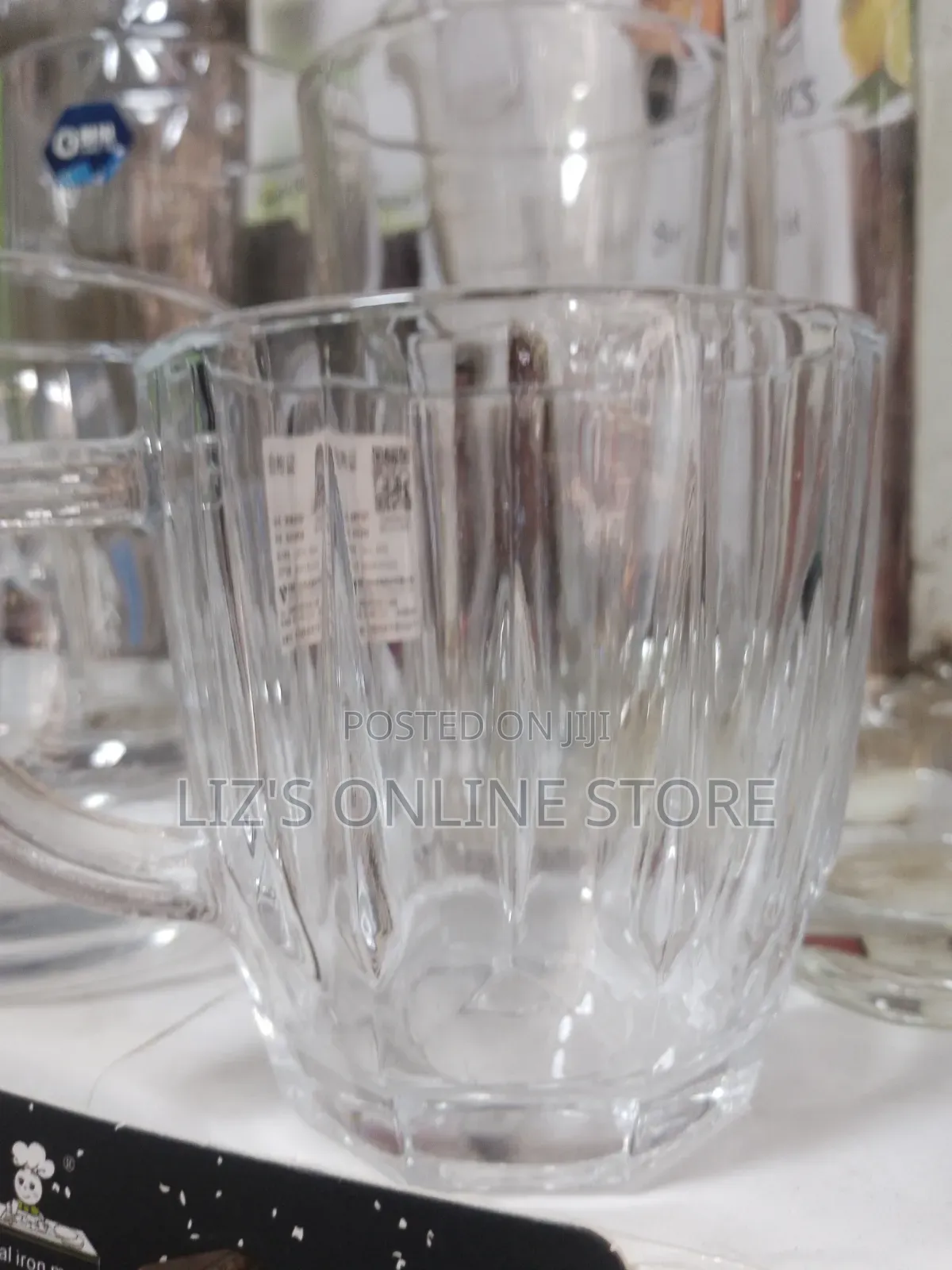 6piece Faceted Crystal Glass Mug,