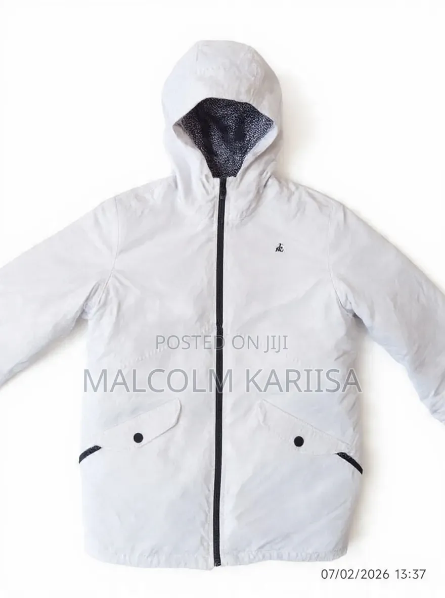 North Face White Hooded Jacket