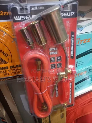 Flaming Tool Set With 3 Burner Heads in Flame Sizes and Power Levels