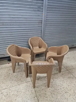 Dark Beige Outdoor Indoor Garden Beach Bar Plastic Chairs