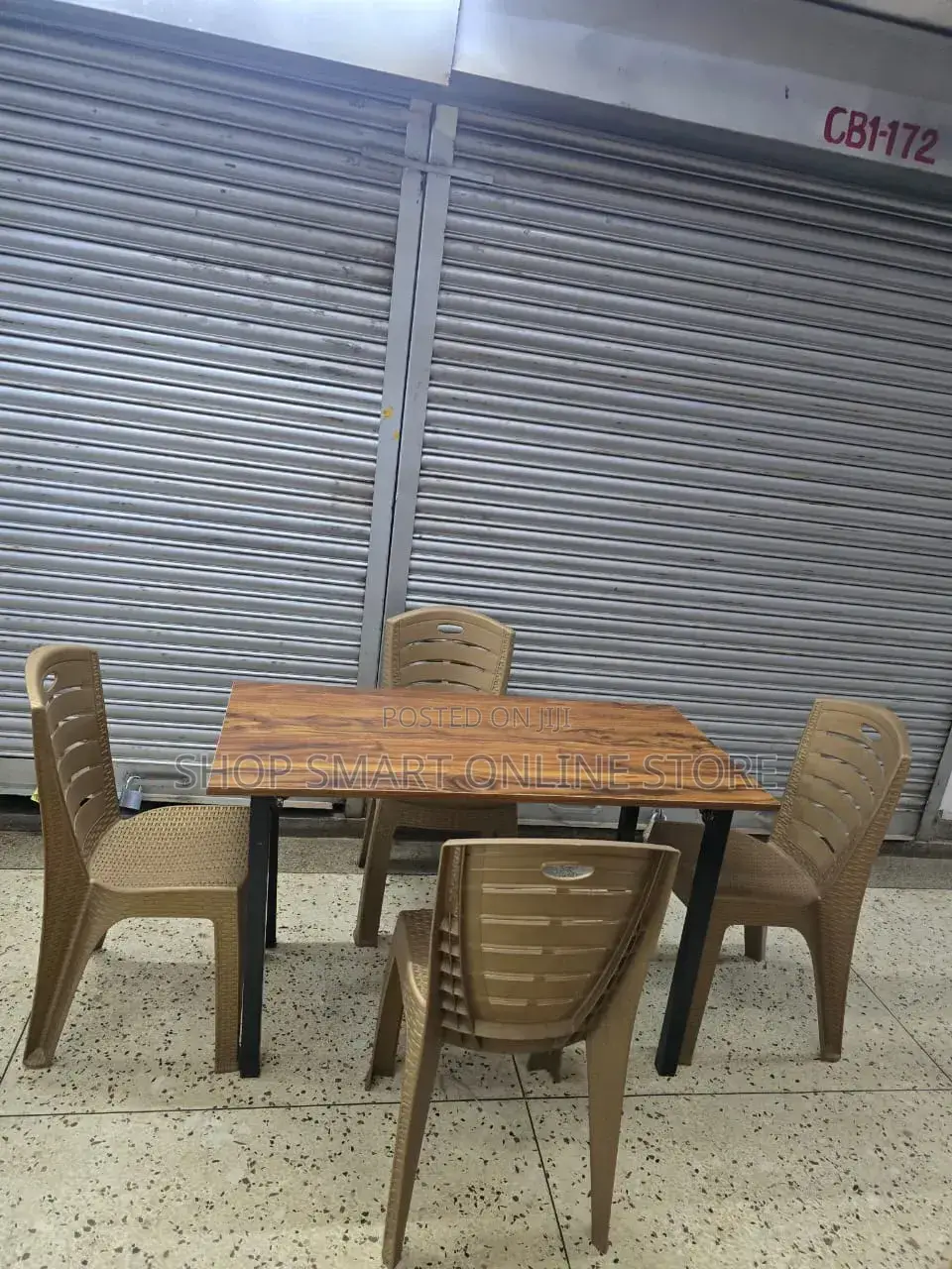 Folding Dining Wooden Table and Chairs