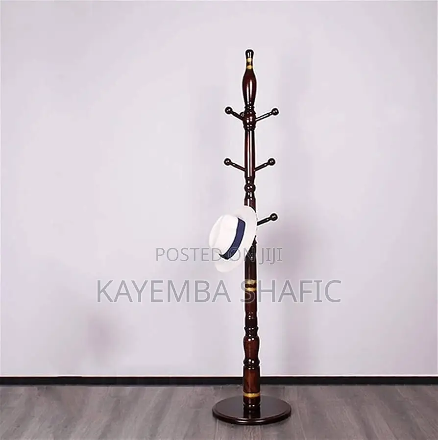 Premium Freestanding Wooden Coat Rack Stand (White