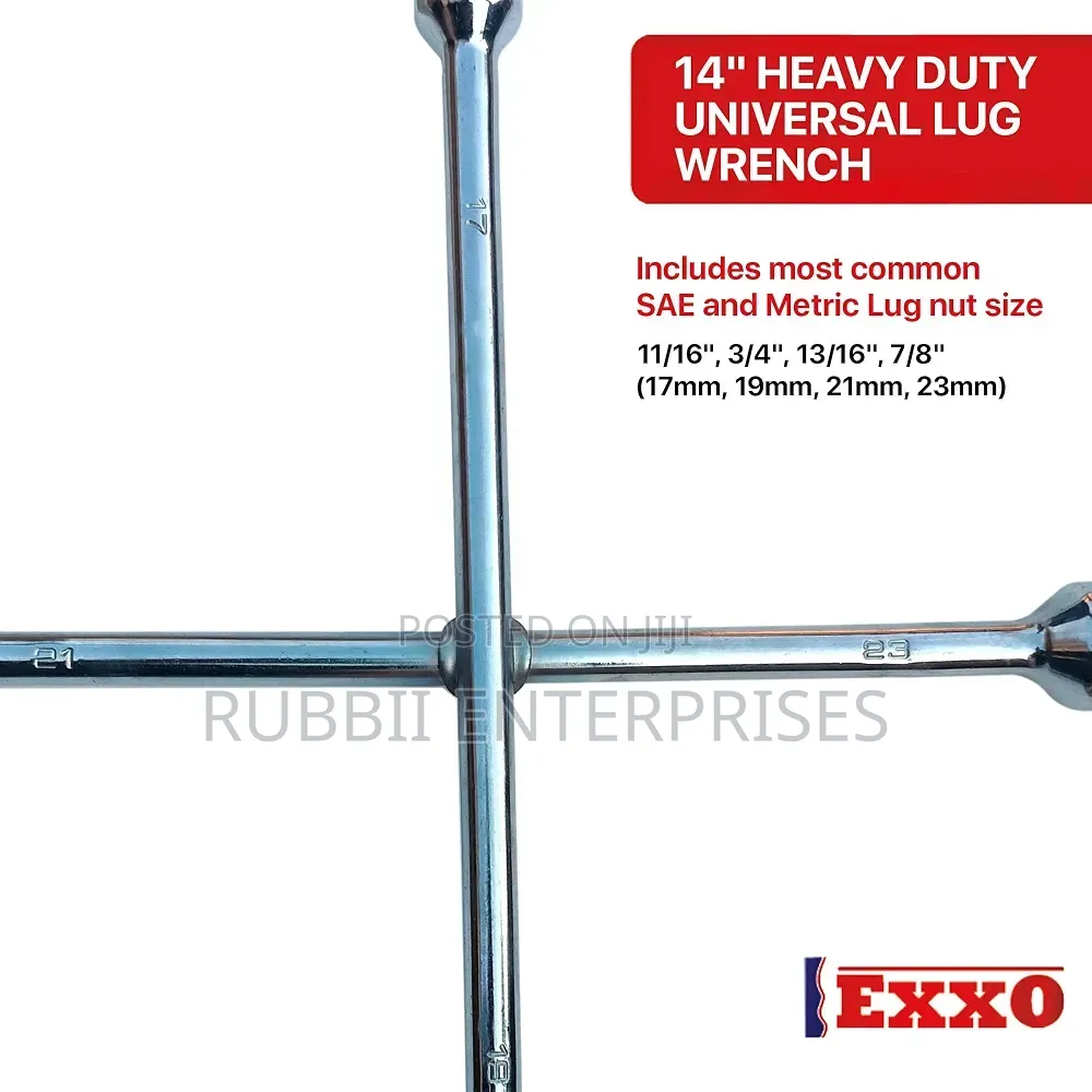 4-Way Cross Lug Wrench / Cross Wrench(17, 19, 21, 23mm)