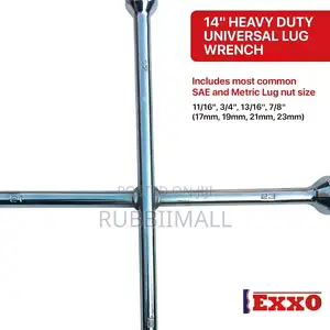 4-Way Cross Lug Wrench / Cross Wrench(17, 19, 21, 23mm)