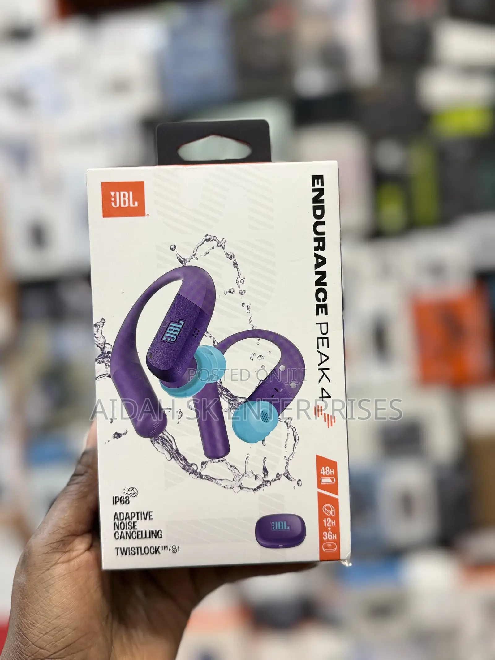 JBL Endurance Peak 4 - True Wireless Noise Cancelling Earbuds Purple