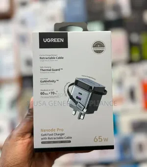 Ugreen Nexode Pro 65w Gan Fast Charger With Retractable Cable