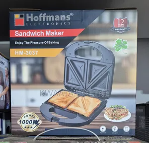 Hoffman's Simple Sandwich Maker – 1000w Rapid Heat, Non-Stick Plates