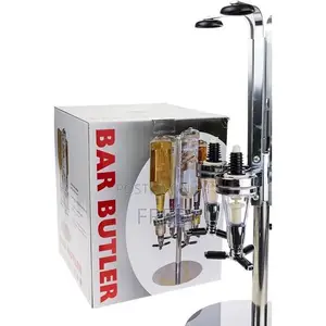 Bar Butler Is A Revolving 4-bottle Liquor Dispenser