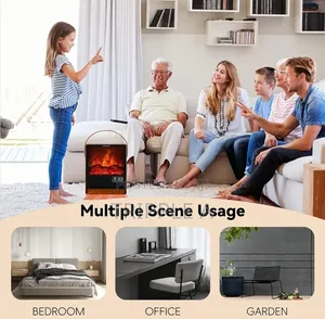 Powerful Electric Room Heater With Real 3d Fire Flame Effect