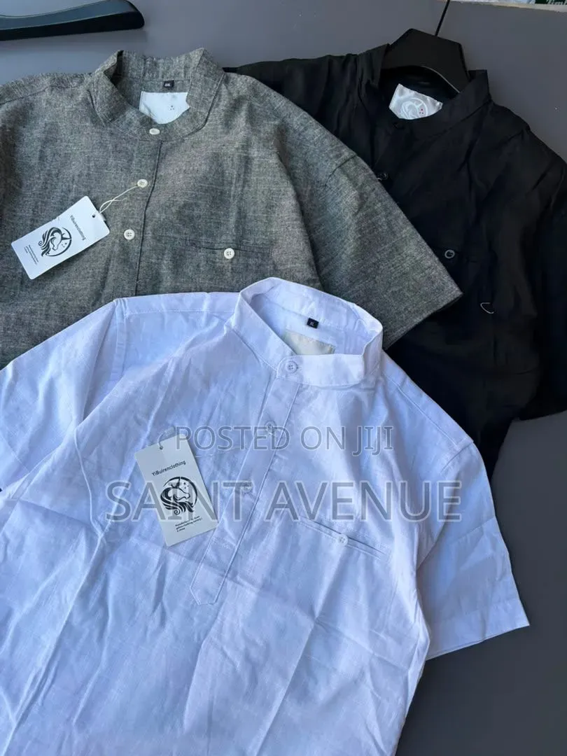 Premium Men's Short-Sleeve Linen Shirts
