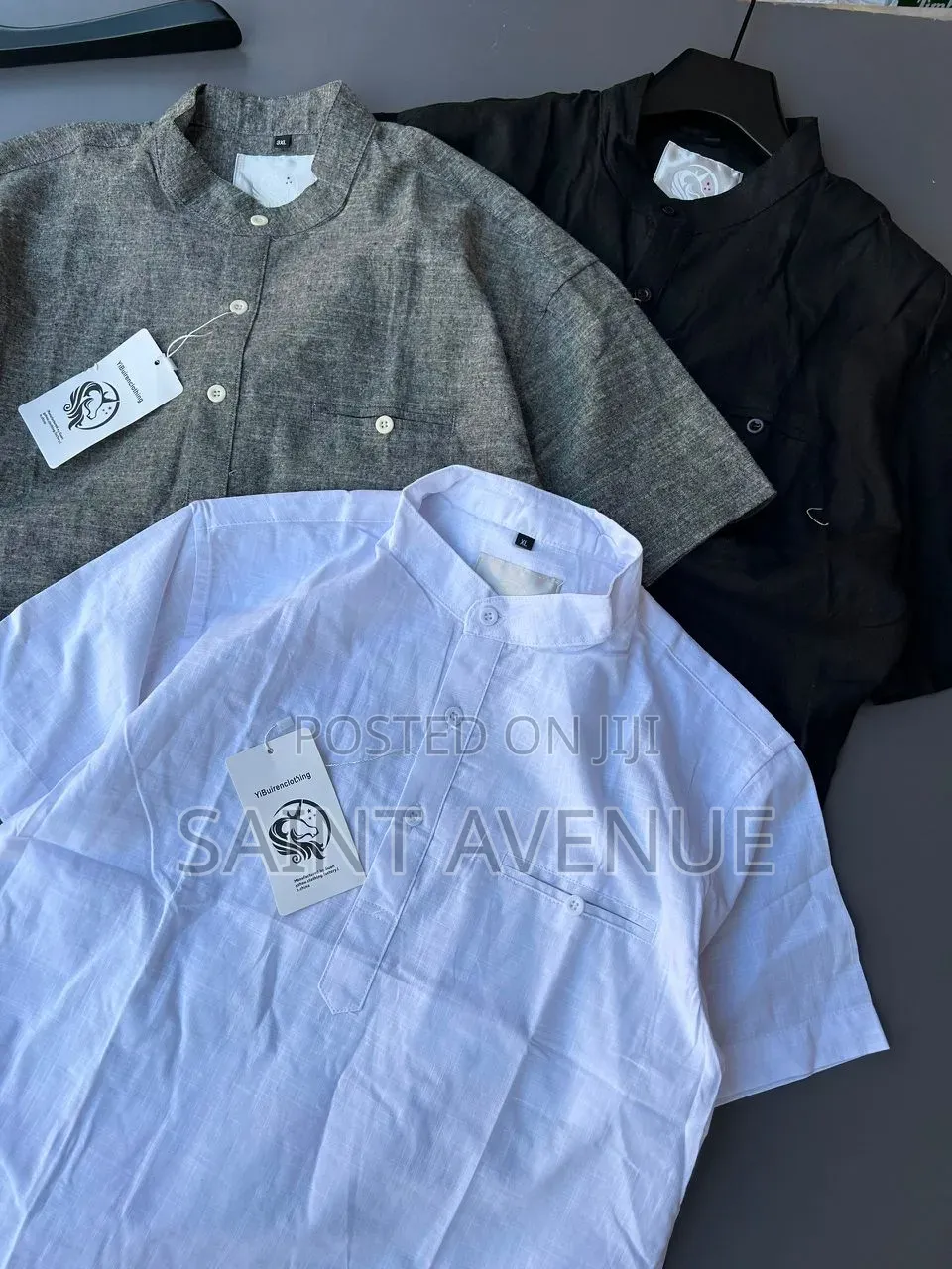 Premium Men's Short-Sleeve Linen Shirts