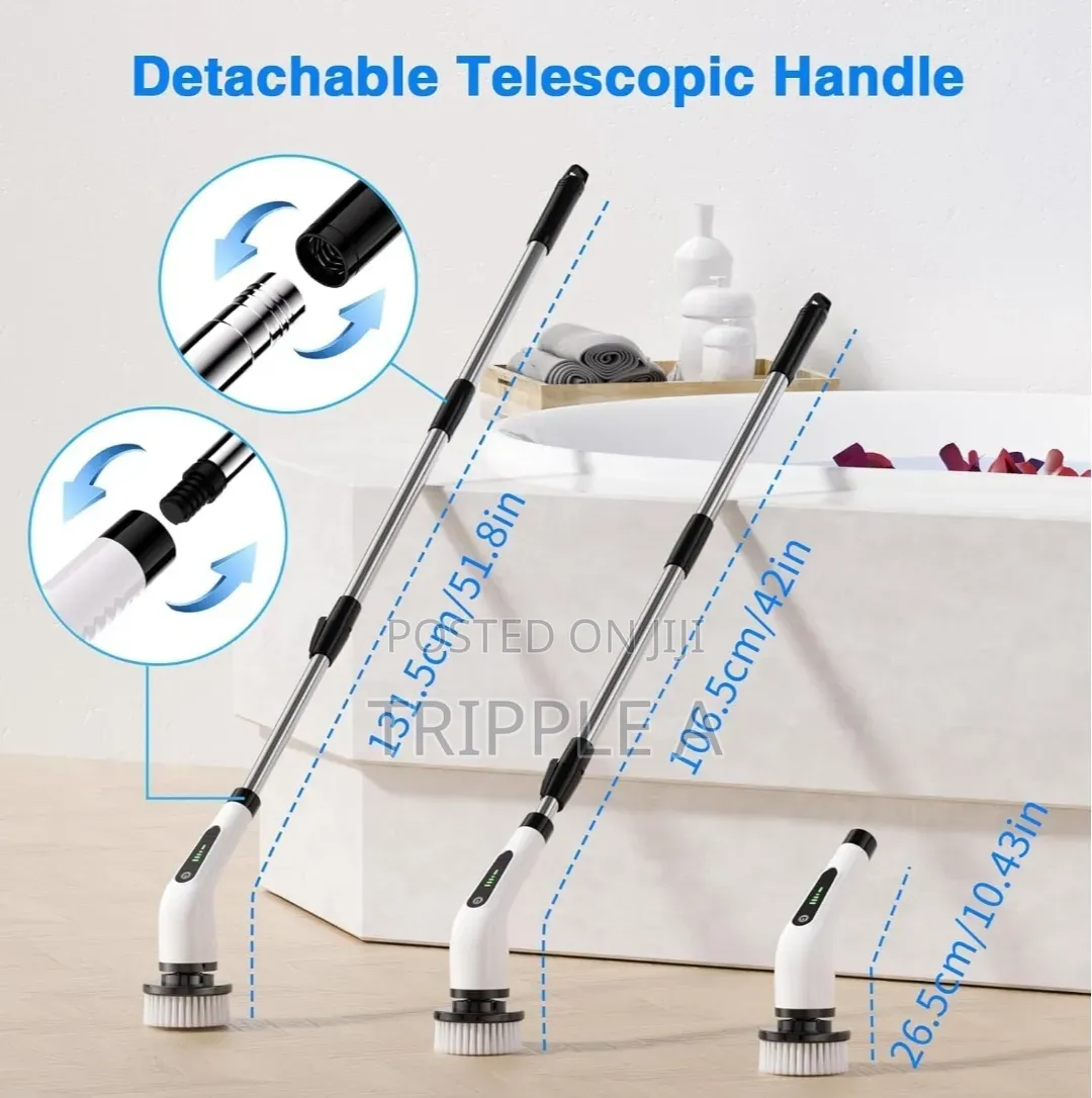 Cordless Electric Spin Scrubber With 7 Brush Heads