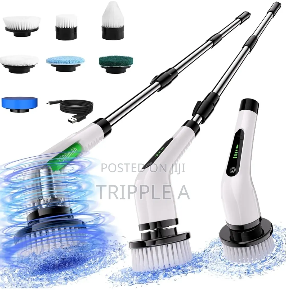 Cordless Electric Spin Scrubber With 7 Brush Heads