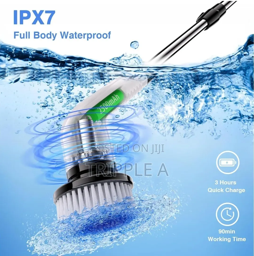 Cordless Electric Spin Scrubber With 7 Brush Heads