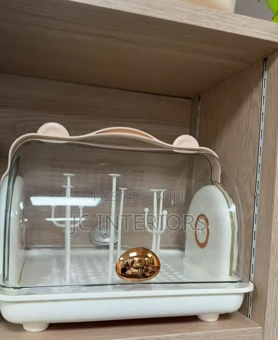 Glass Baby Drying Rack With Dust Cover