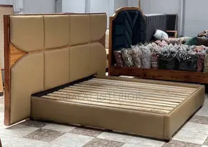 This Stunning Beige Upholstered Bed