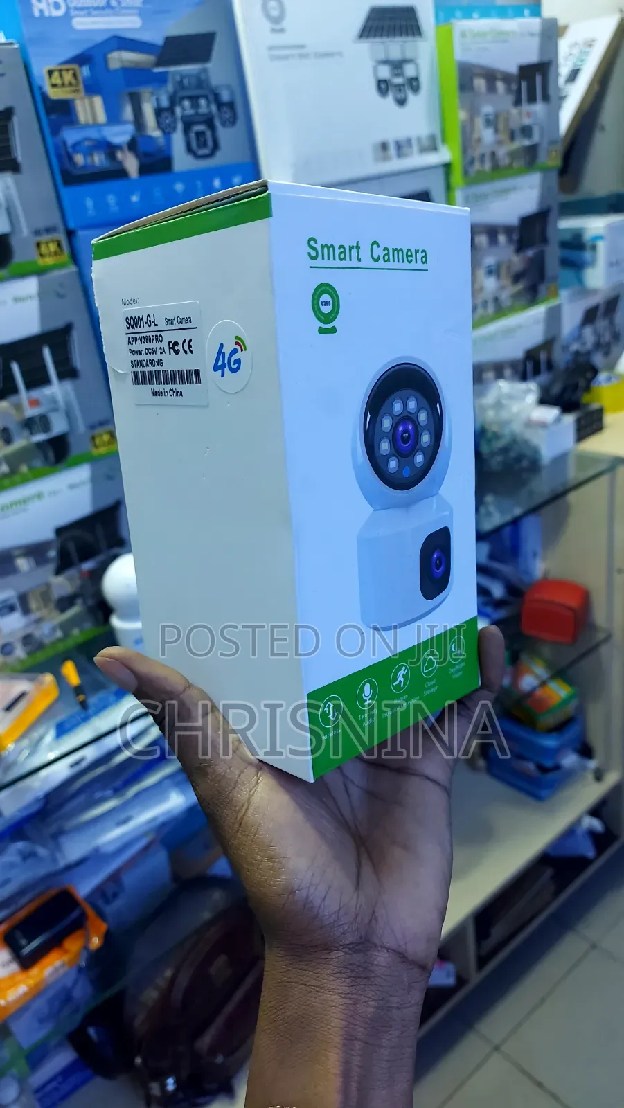 4g Dual Lens Security Camera V380 Pro + Free Sd Card Installation