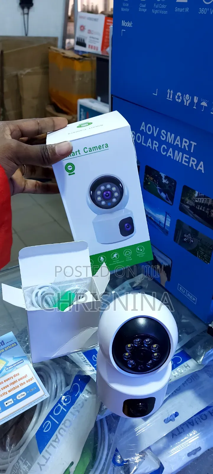 4g Dual Lens Security Camera V380 Pro + Free Sd Card Installation