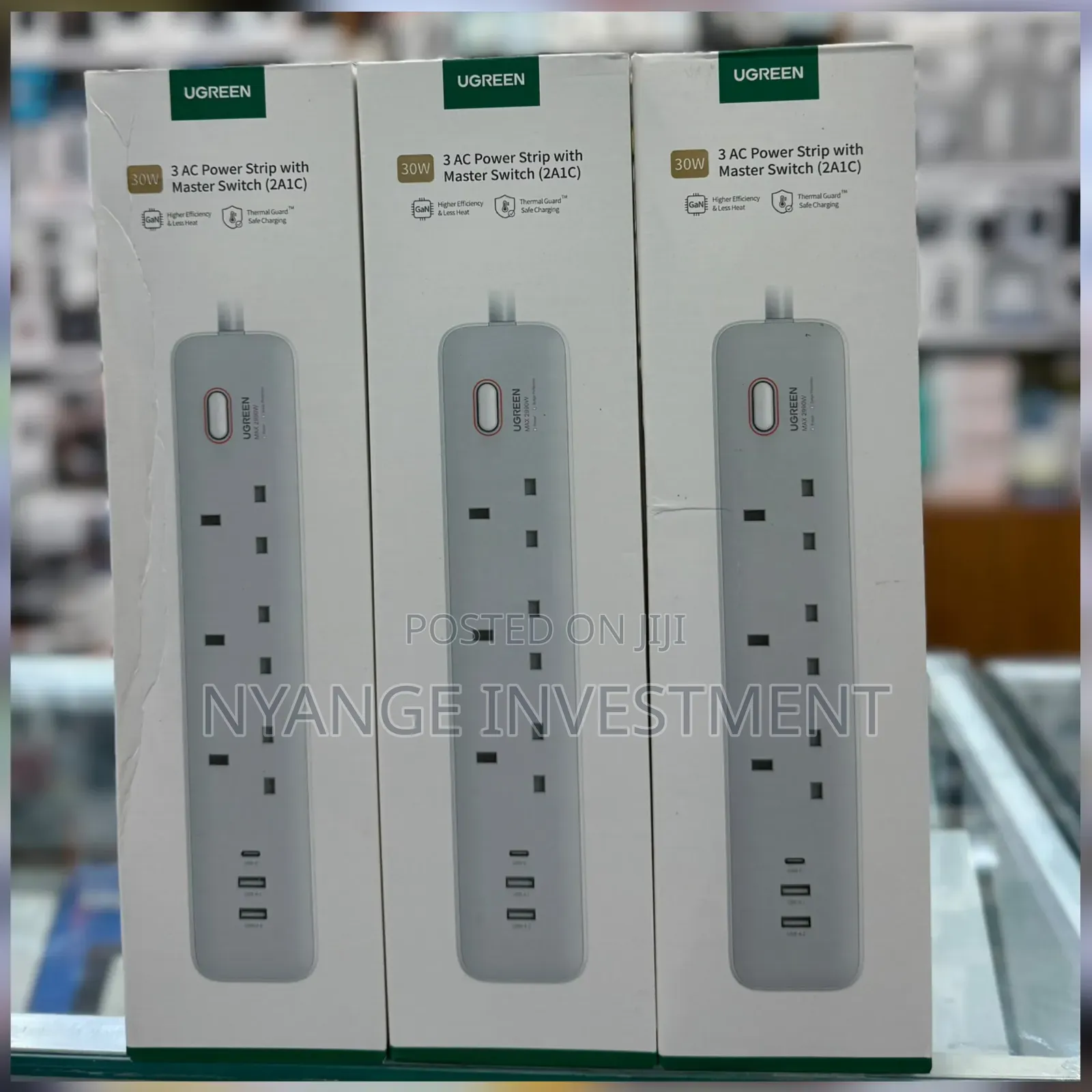 Ugreen Power Strip 6 in 1 Pd 30w (3ac, 2c1a, 2m). Extension