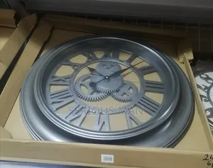 Elegant Oversized Silent Wall Clock With Roman Numerals