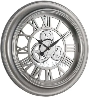 Elegant Oversized Silent Wall Clock With Roman Numerals