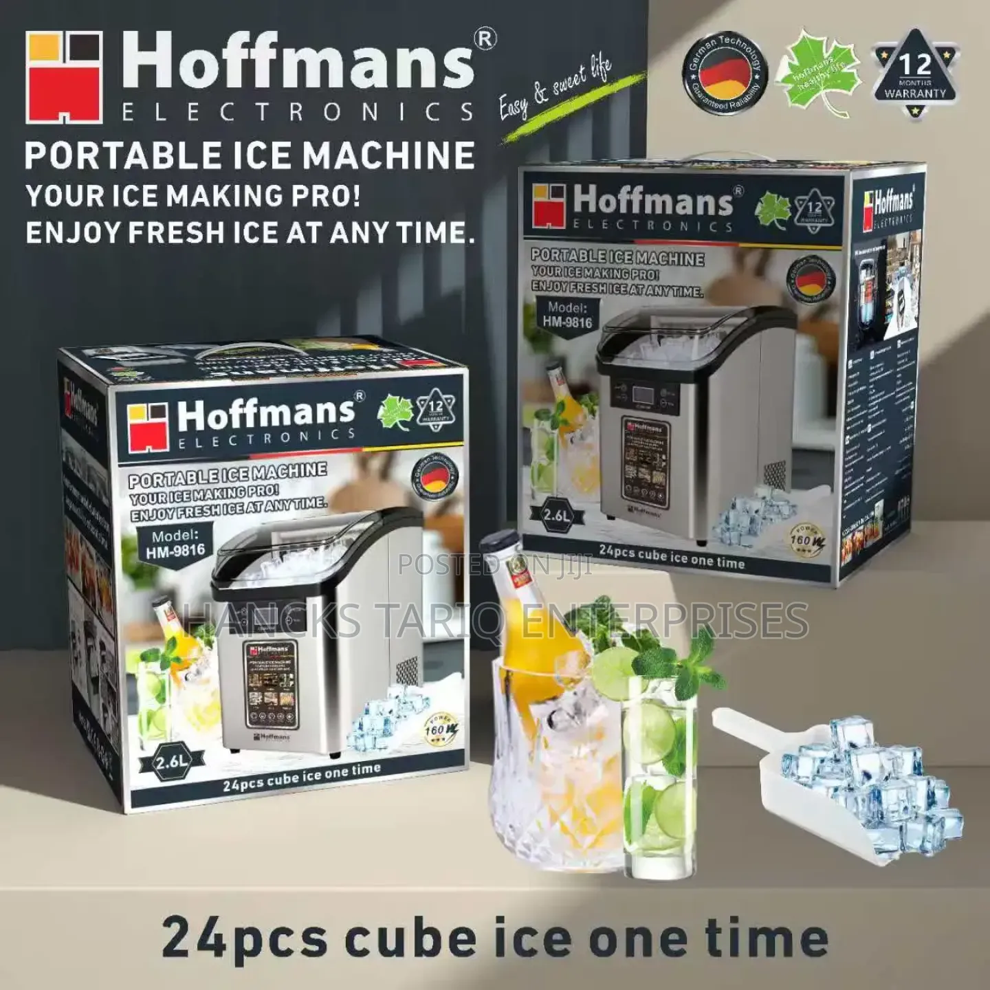 Hoffmans Portable Ice Machine (Model Hm-9816)