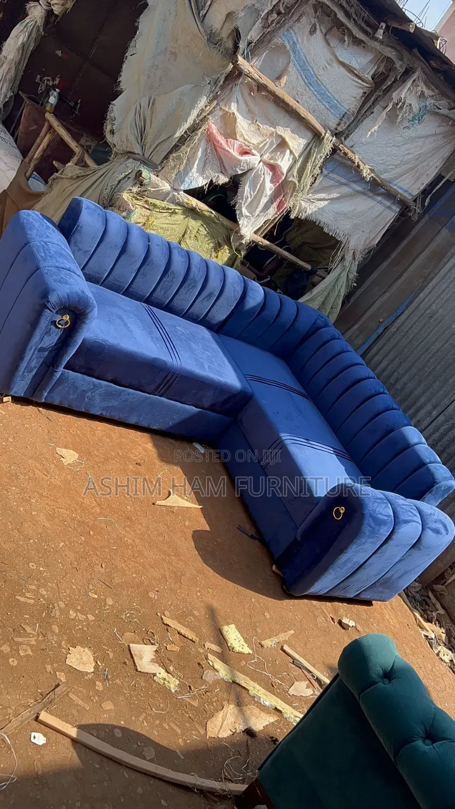 Pure Blue Min L Sofa Couch