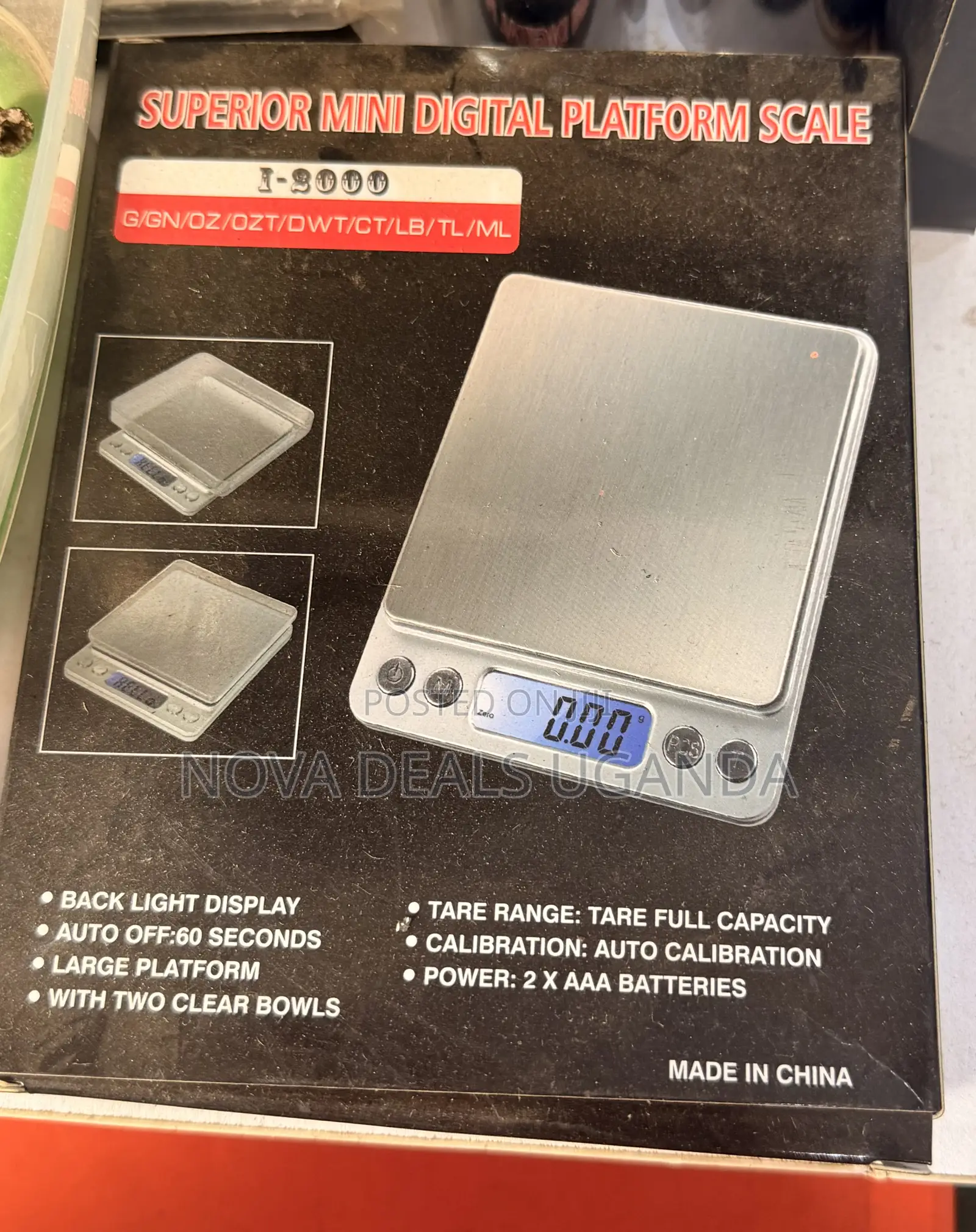 Superior Mini Digital Kitchen Weighing Platform Scale-LCD/Led Display