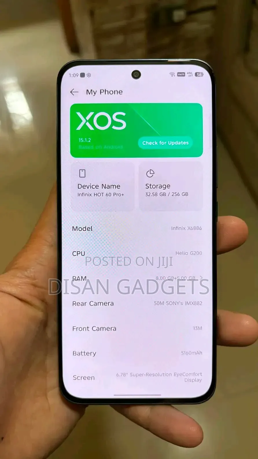 New Infinix Hot 60 Pro+ 256 GB Black