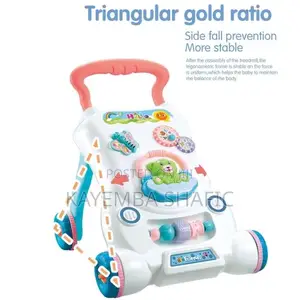 2-in-1 Children's Musical Activity Push Walker With Lights Sounds