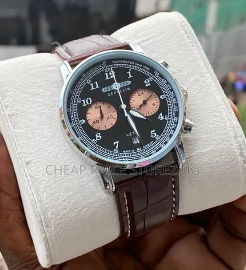 This Zeppelin Graf Lz127 Watch Features A Distinctive Black Dial