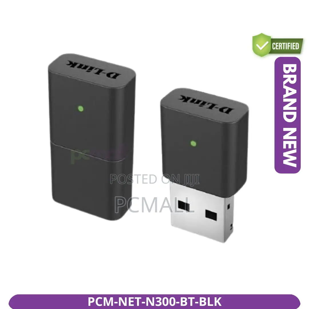 N300 Nano Wifi Bluetooth 2-in-1 Usb Dongle New Black