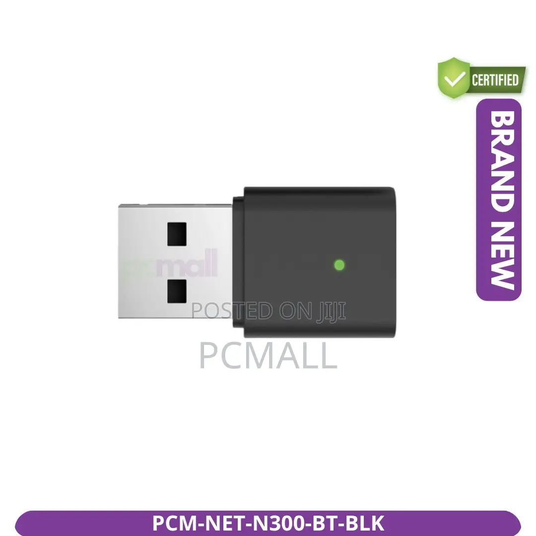 N300 Nano Wifi Bluetooth 2-in-1 Usb Dongle New Black