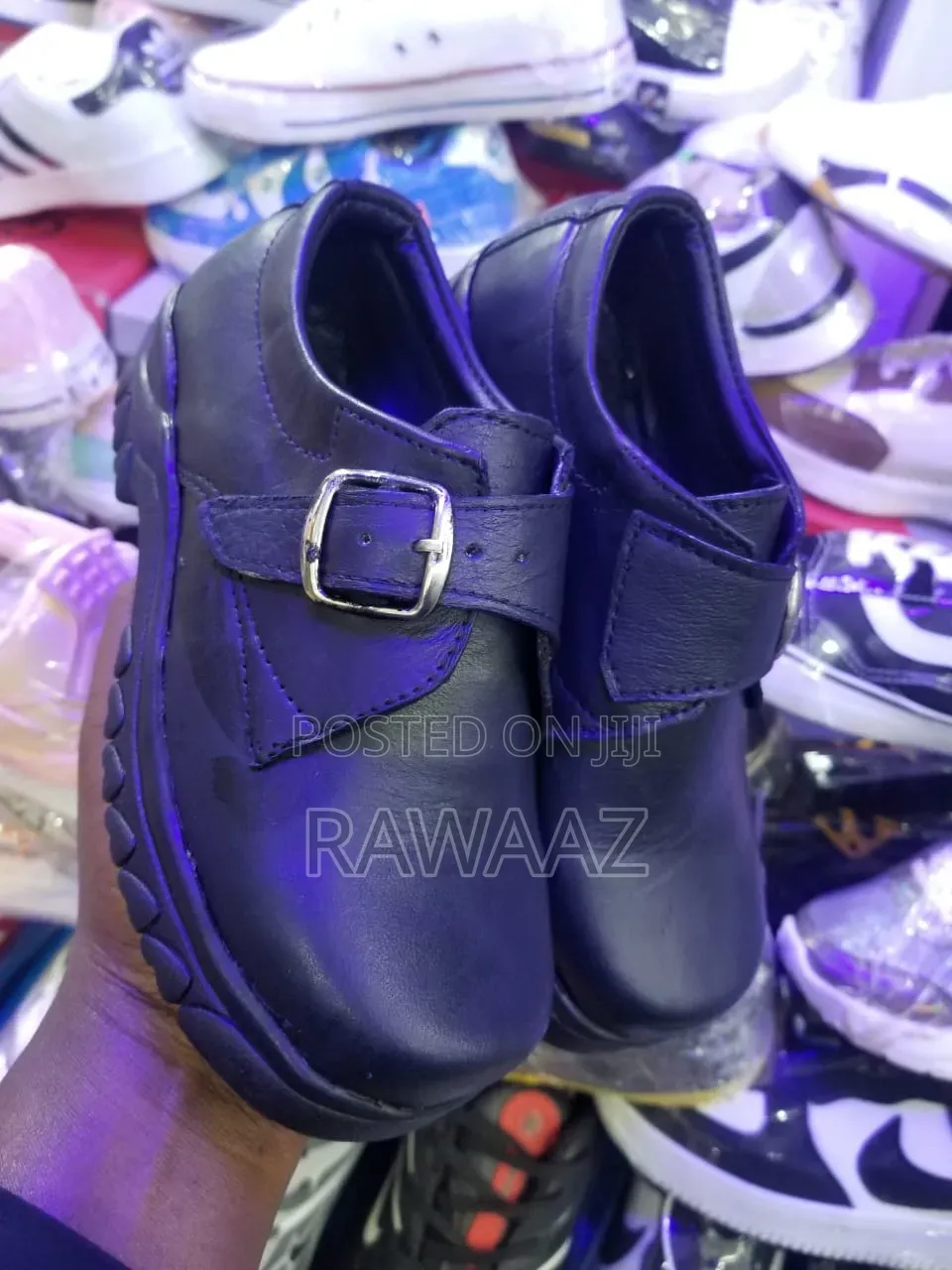 Durable Black School Shoes