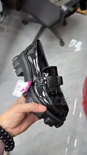Women’S Shinny Loafers Black