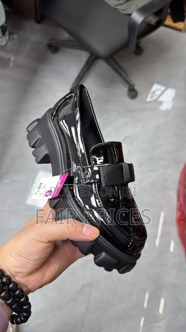 Women’S Shinny Loafers Black
