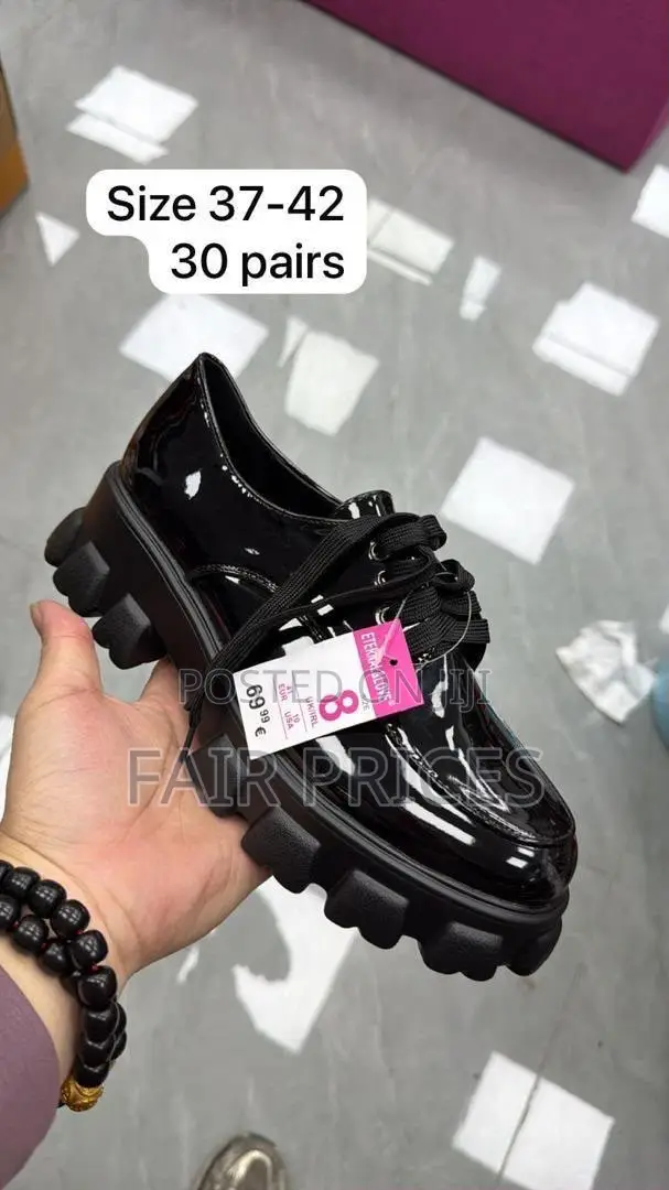 Women’S Shinny Loafers Black