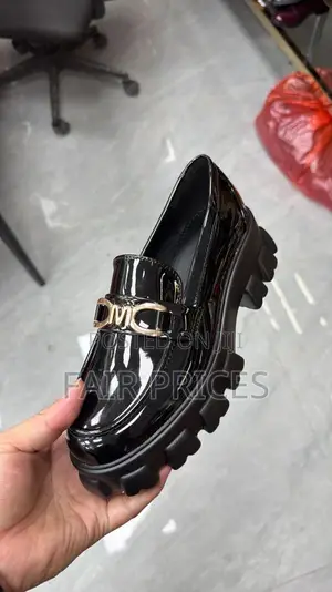 Women’S Shinny Loafers Black