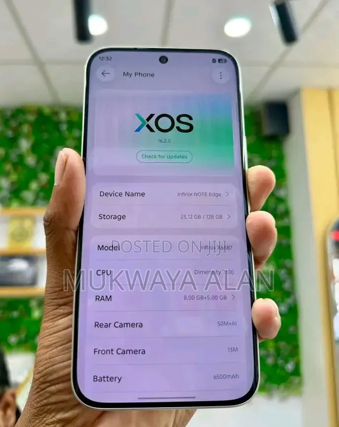New Infinix Note Edge 256 GB Gray