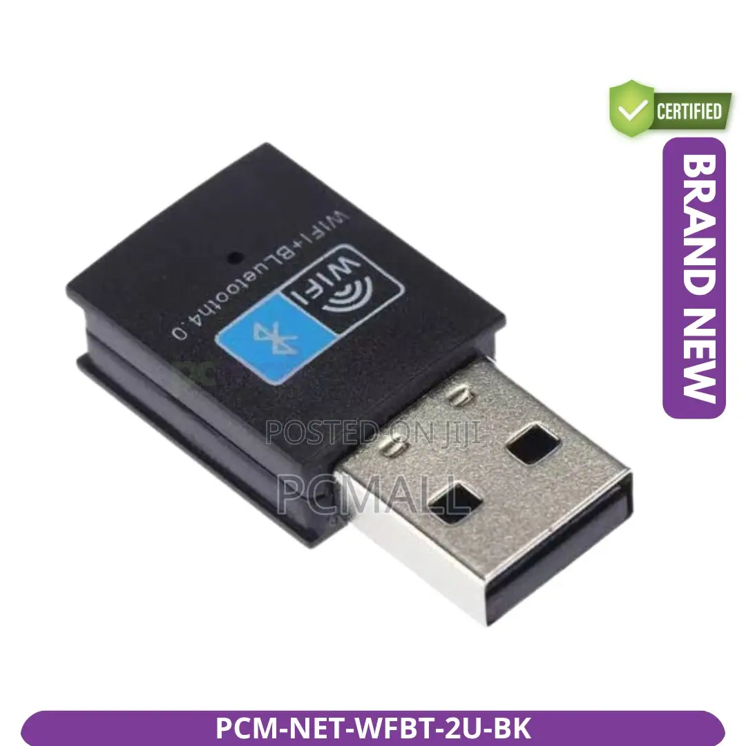 2in1 Usb 2.0 Wifi 4 Bluetooth 4.0 Dongle New Black