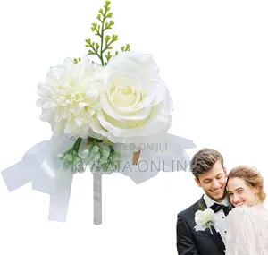 Artificial Boutonnieres Flower Suit/Wrist for Groom and Best Man