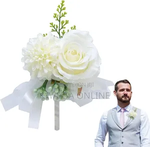 Artificial Boutonnieres Flower Suit/Wrist for Groom and Best Man