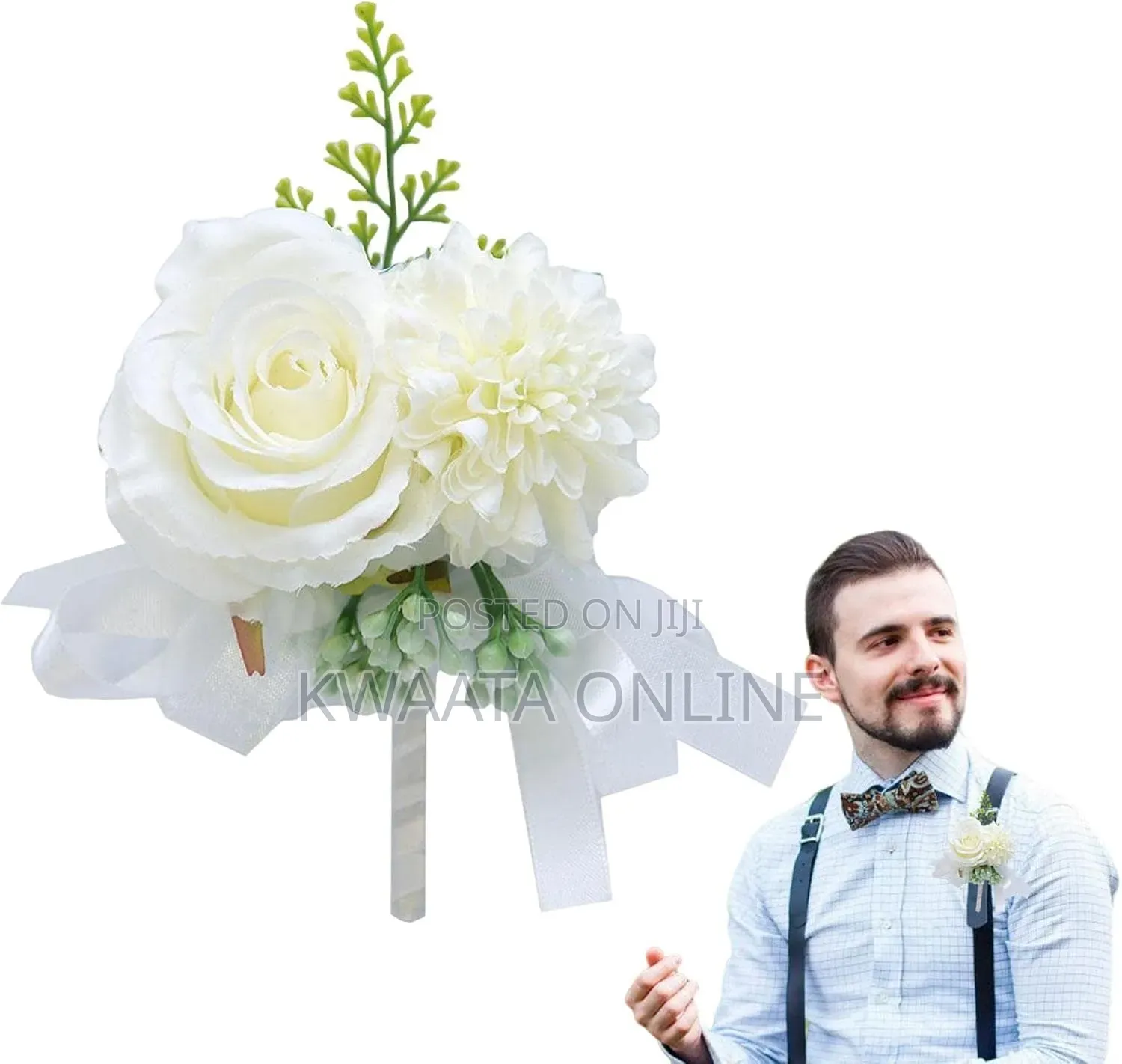 Artificial Boutonnieres Flower Suit/Wrist for Groom and Best Man