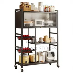 Multi-Functional Kitchen Storage Rack With Cabinet