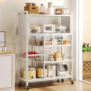 Multi-Functional Kitchen Storage Rack With Cabinet