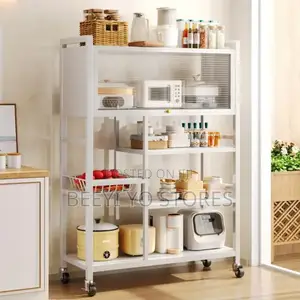 Multi-Functional Kitchen Storage Rack With Cabinet