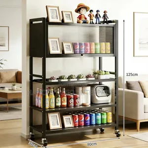 Multi-Functional Kitchen Storage Rack With Cabinet