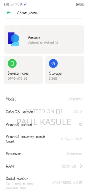 Oppo A78 5G 128 GB Black