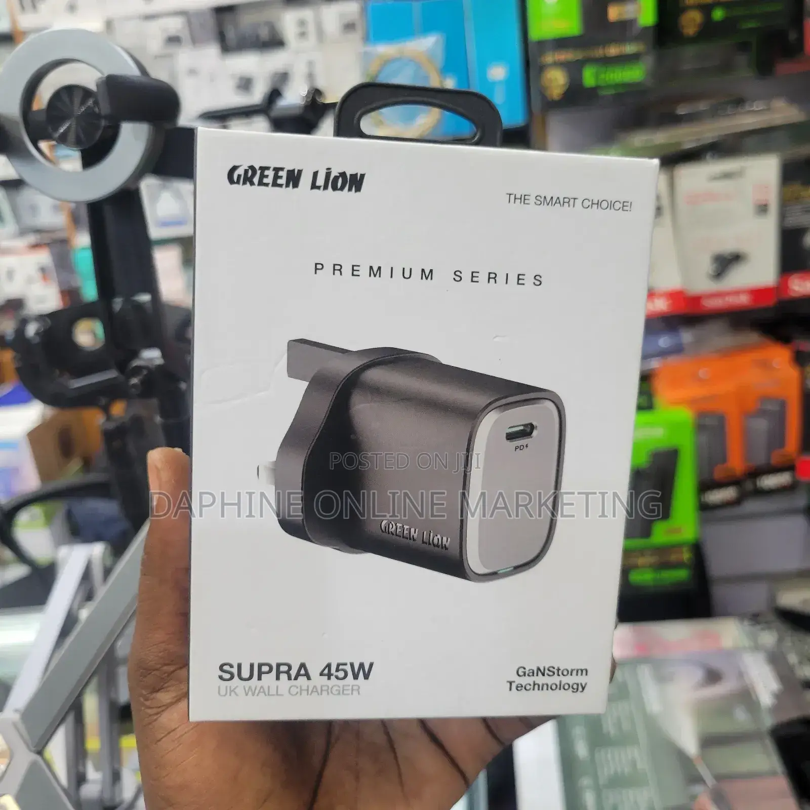 Green Lion Supra 45w Wall Charger Featuring Ganstorm Technology