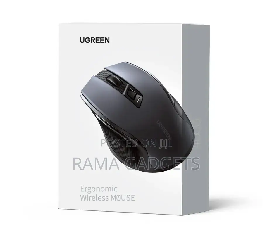 Ugreen Ergonomic Wireless Mouse (Model Mu006) in Black, a 2.4ghz